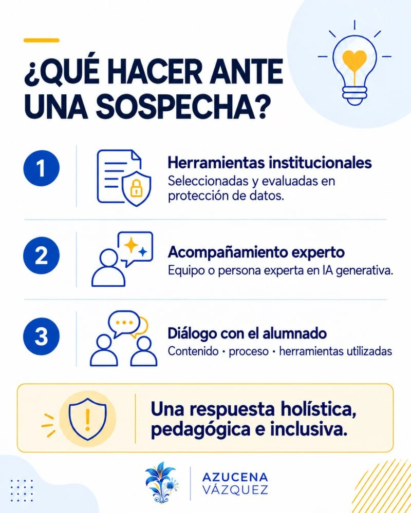 Que hacer ante una sospecha de uso de IA del alumnado